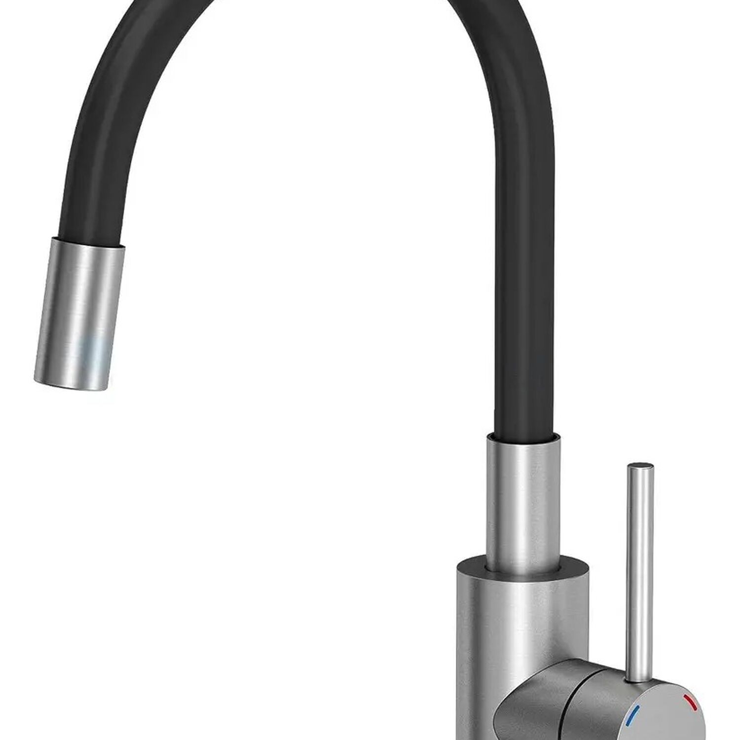 Monomando Llave Grifo Lavaplatos Fregadero Oregon Flex Pmb Color Cromo Con Negro image number 6.0