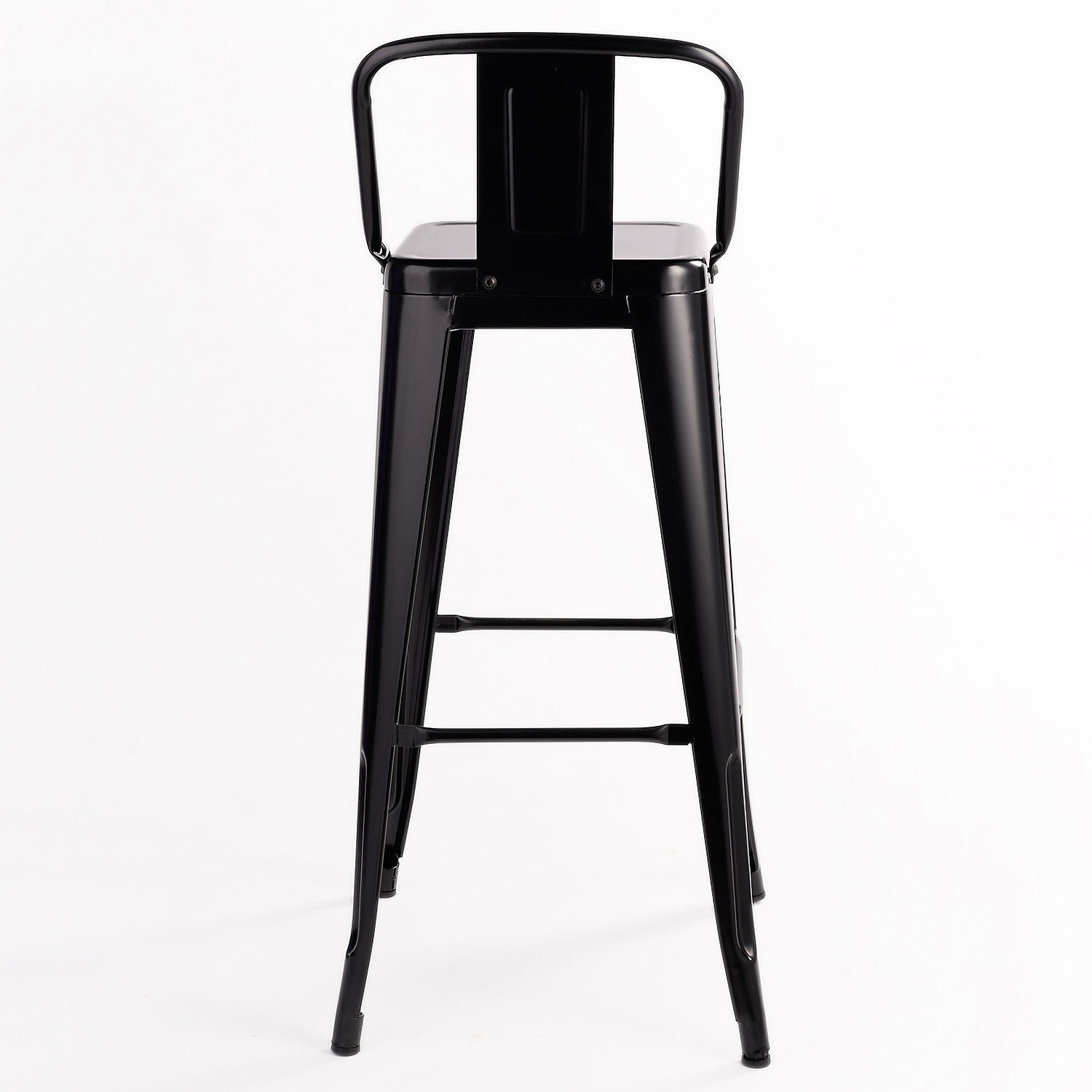 Pack 4 Piso Taburete Tolix Con Respaldo Negro image number 2.0
