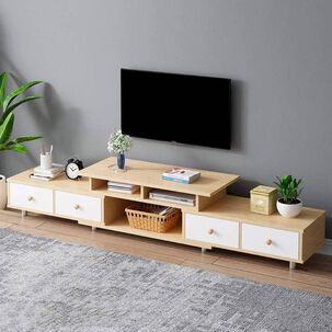 Rack Tv Extendible Cuatro Cajones