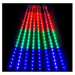 Luces Led Lluvia De Meteoros Navidad Cascada Tubos Multicolor