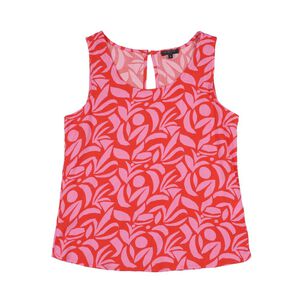 Blusa Estampada Sin Mangas Cuello Redondo Mujer Kimera