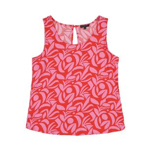 KIMERA BLUSA ESTAMPADA SIN MANGAS CUELLO REDONDO MUJER KIMERA