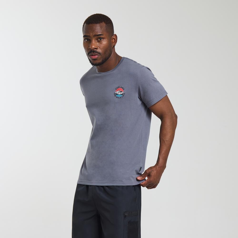 Polera Deportiva Manga Corta Cuello Redondo Hombre Wetland image number 2.0