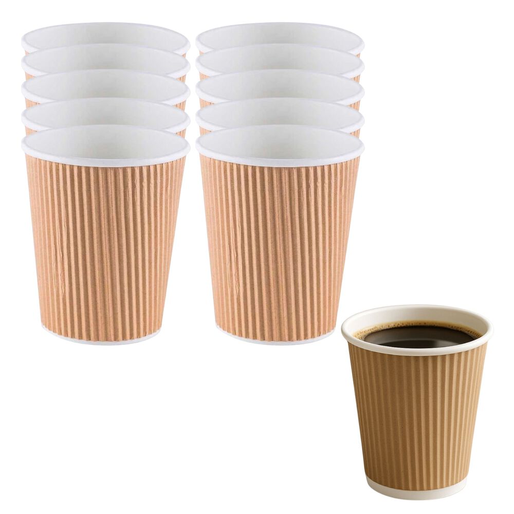 Set 40 Vasos Cafe Polipapel Termico 236ml 8oz Corrugado image number 0.0