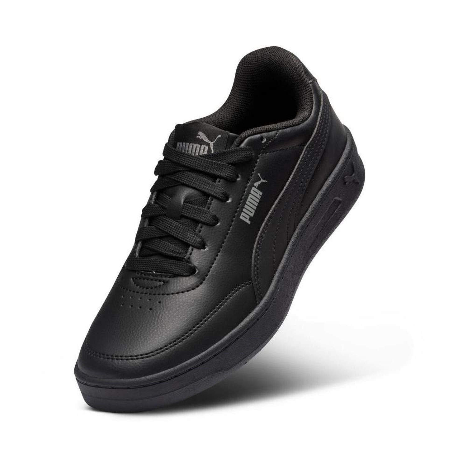Zapatilla Escolar Unisex Puma Court Classic Clean Negro image number 5.0