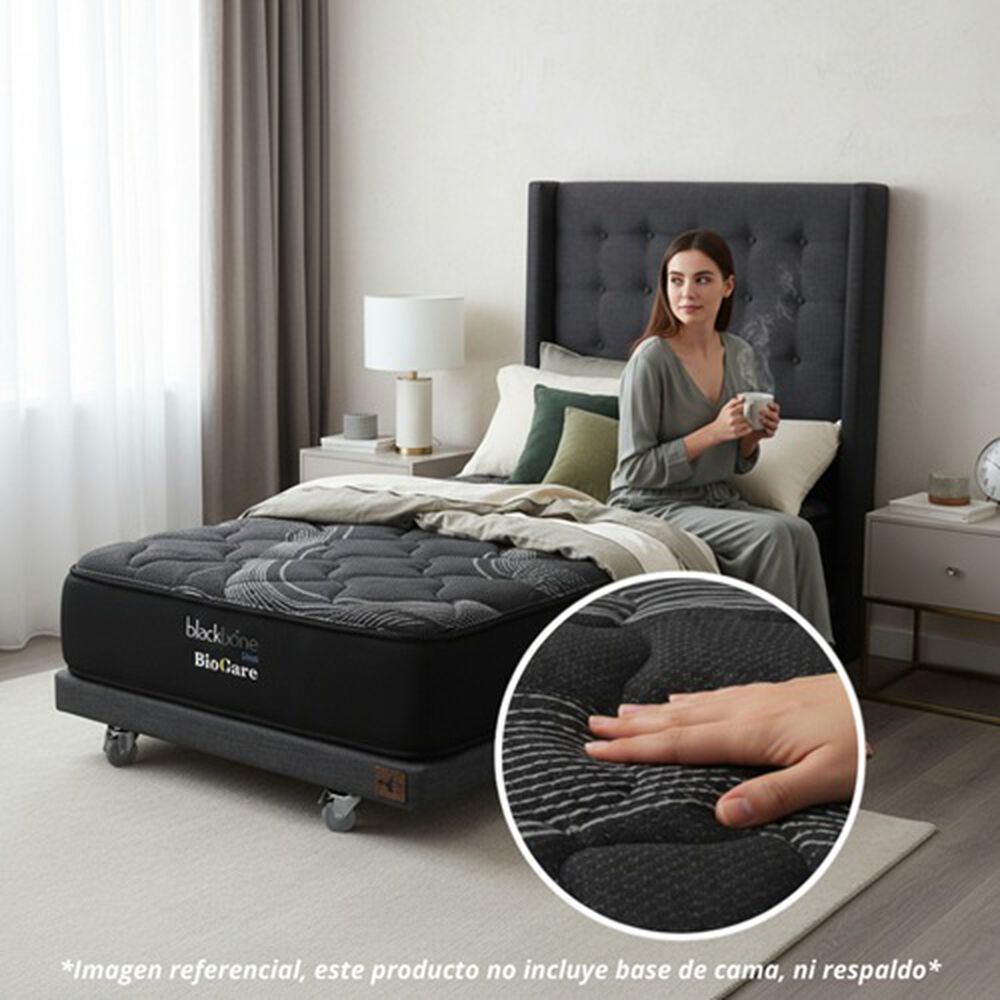 Colch&oacute;n 1 Plaza Bloccare Black Prime Uno L200 image number 0.0