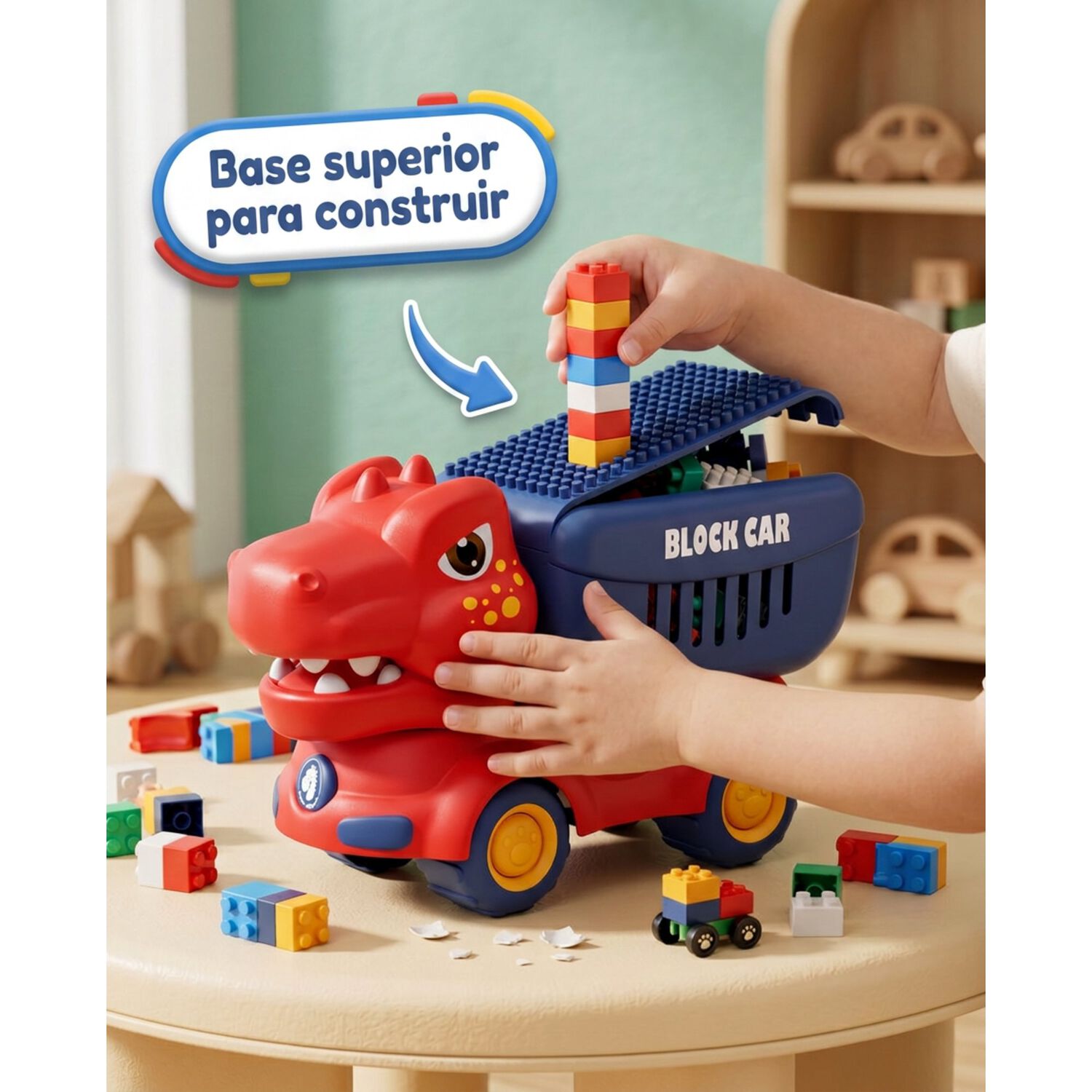 Cami&oacute;n Juguete Dinosaurio Con Bloques Did&aacute;cticos Para Ni&ntilde;os image number 13.0