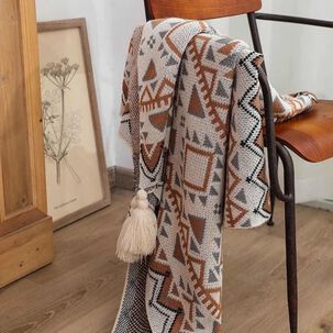 Manta Decorativa Tejida Bohemia Para Sillón Y Cama