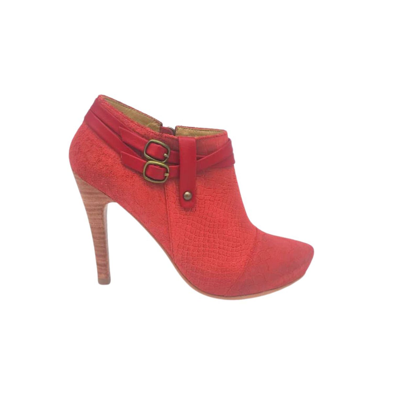 Botin Angel Rojo Nobuck Pao Pecados image number 1.0