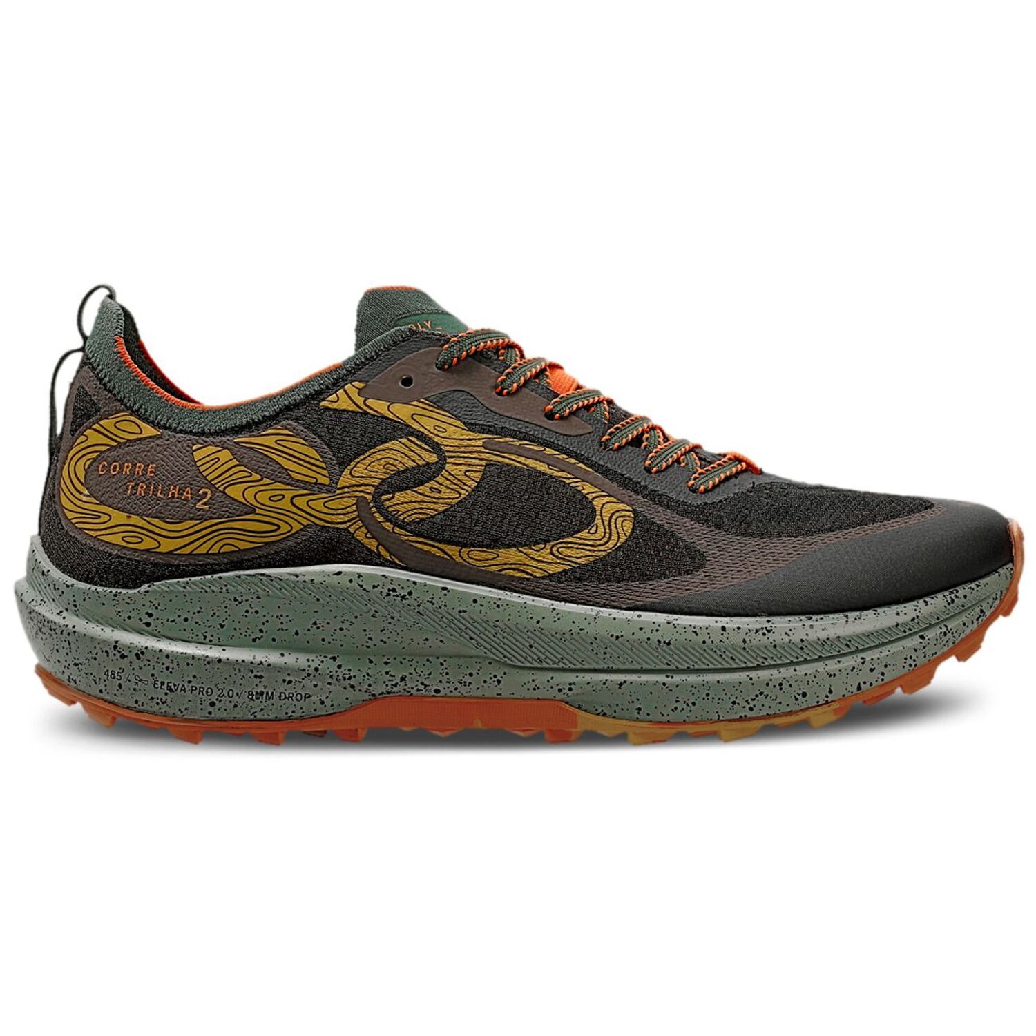 Zapatilla Trail Running Mujer Corre Trilha Caf&eacute;/militar image number 0.0