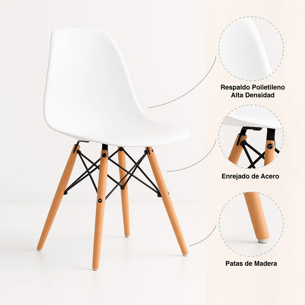 Silla Eames - Blanca image number 4.0