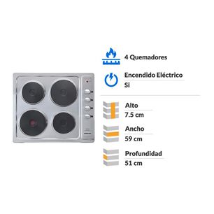 Encimera El&eacute;ctrica Sindelen CEE-4601IN / 4 Quemadores