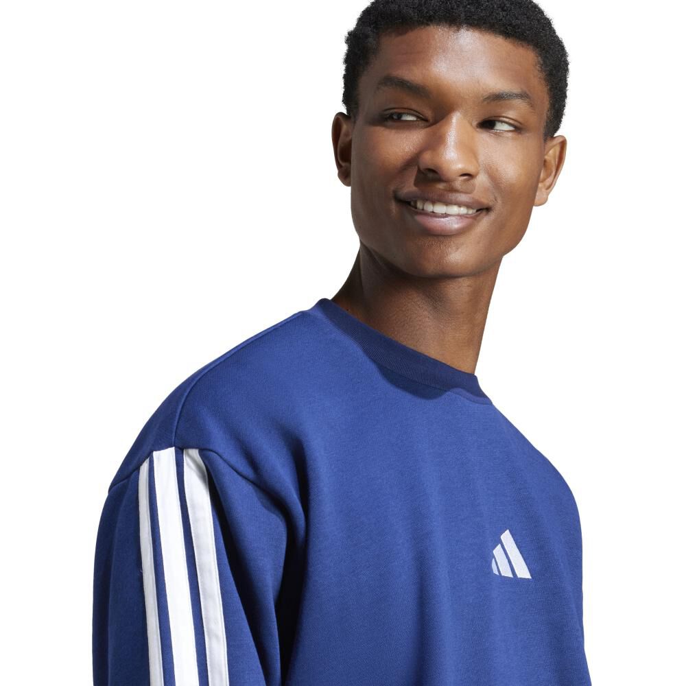 Polerón Hombre Essentials Fleece 3 Tiras Adidas image number 6.0