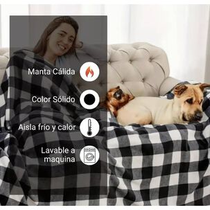 Frazada De Polar 2plazas 200x230cm Manta Estampada. Roja