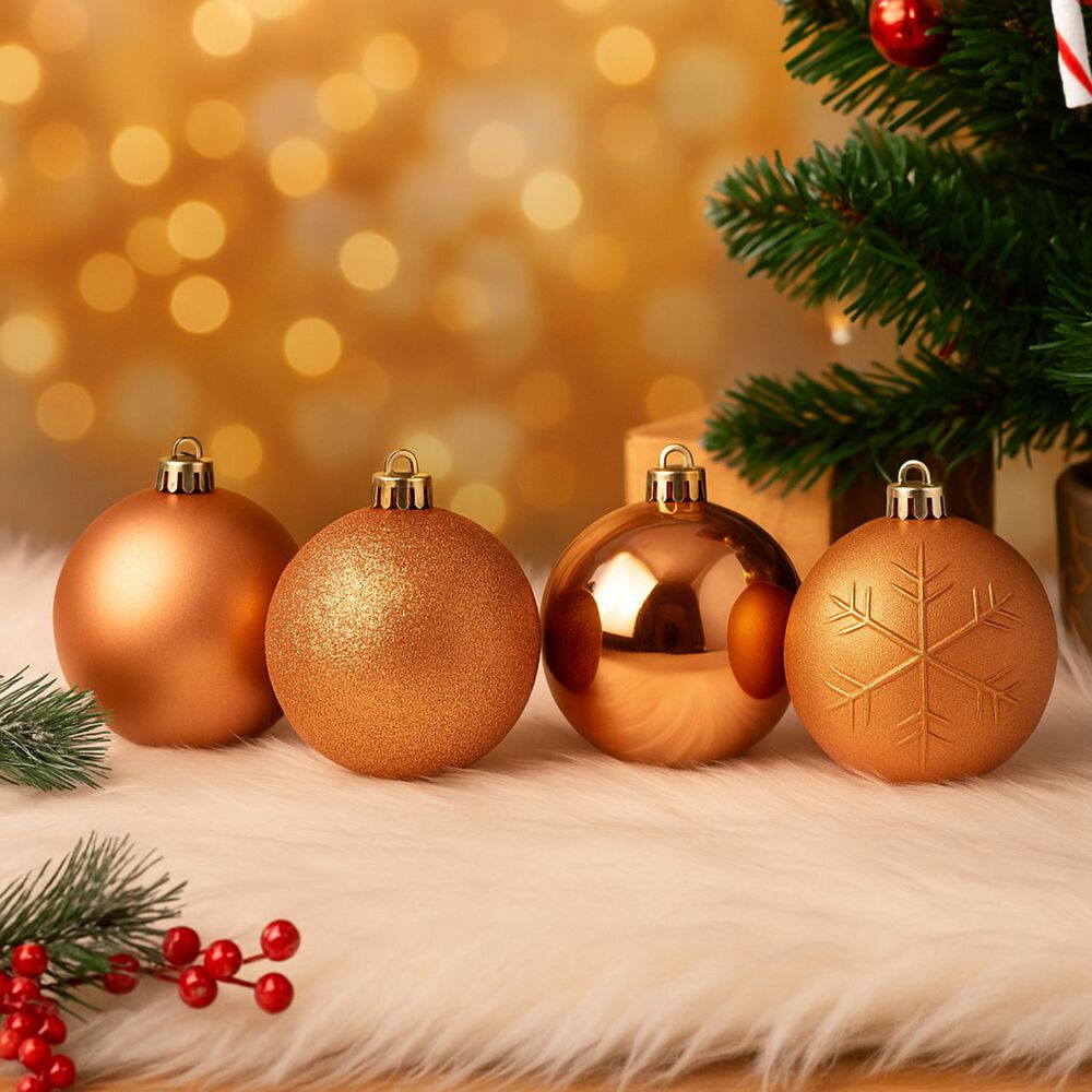 16 Esferas Bambalinas Adorno Navideño Rosa 6cm Decoracion image number 1.0