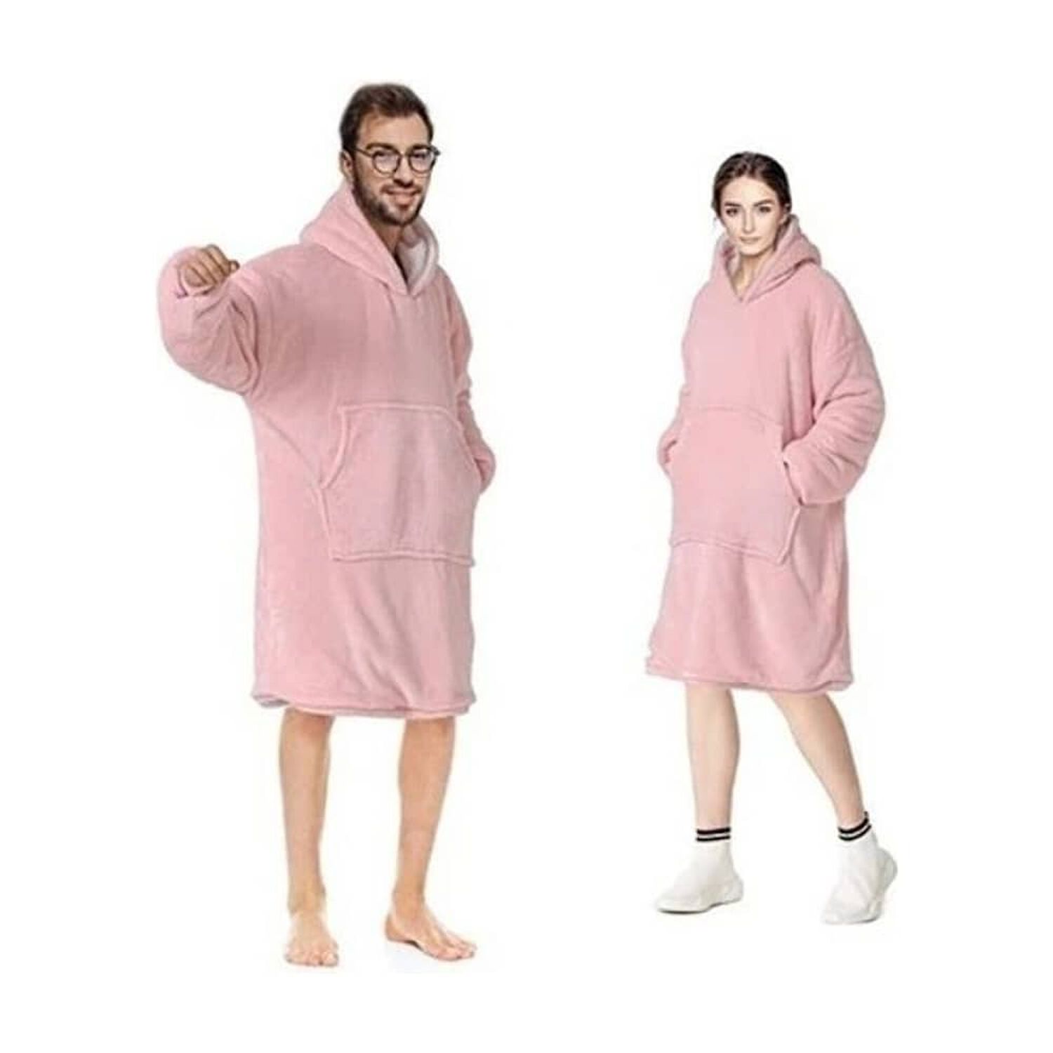 Manta Unisex Tipo Poler&oacute;n Con Capucha Estilo Sherpa image number 1.0