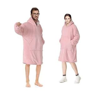 Manta Unisex Tipo Poler&oacute;n Con Capucha Estilo Sherpa