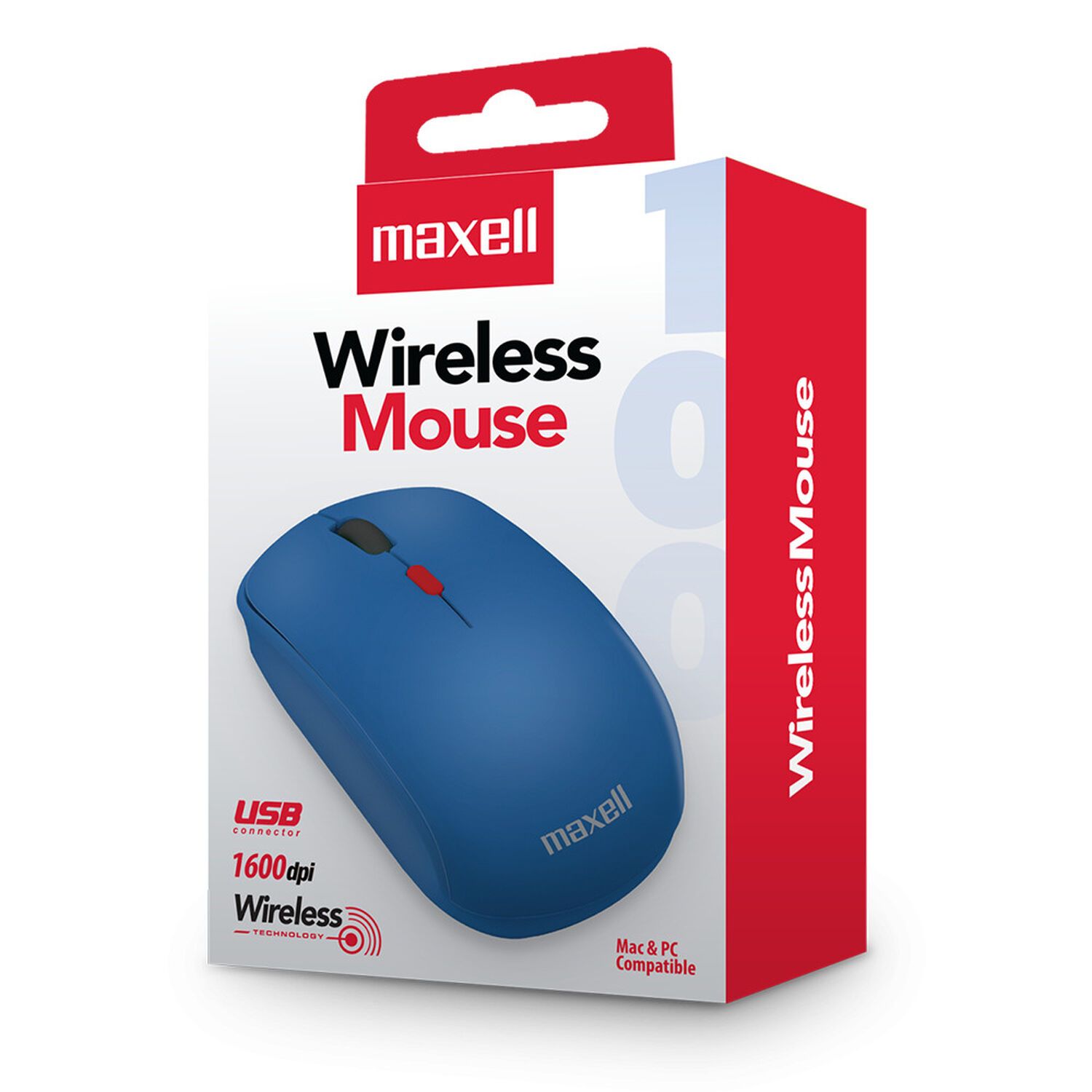 Mouse Inal&aacute;mbrico Maxell 1200 Dpi Mowl-100 Azul image number 2.0