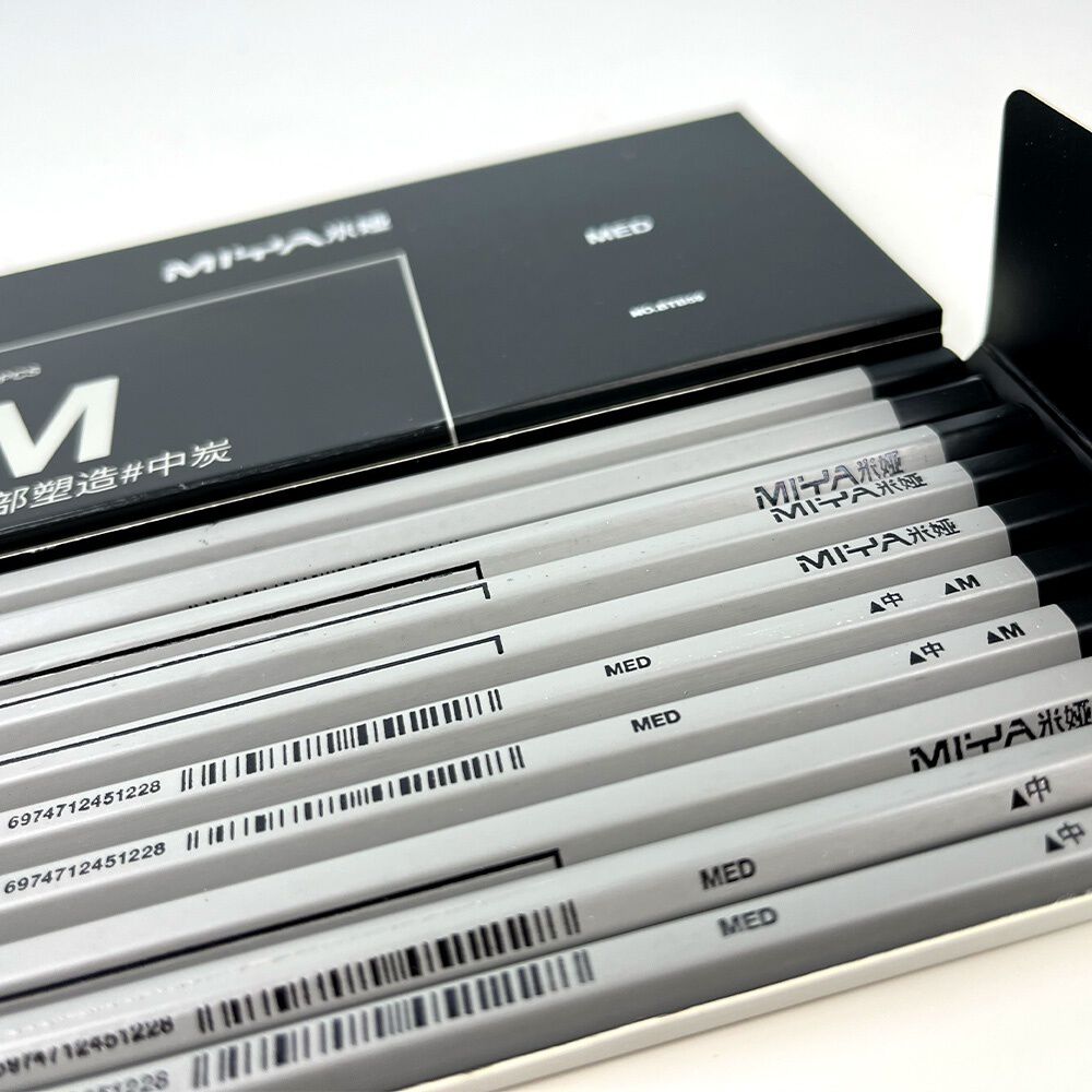 L&aacute;piz De Carb&oacute;n Miya M Series 10unds, Medio Duro image number 3.0