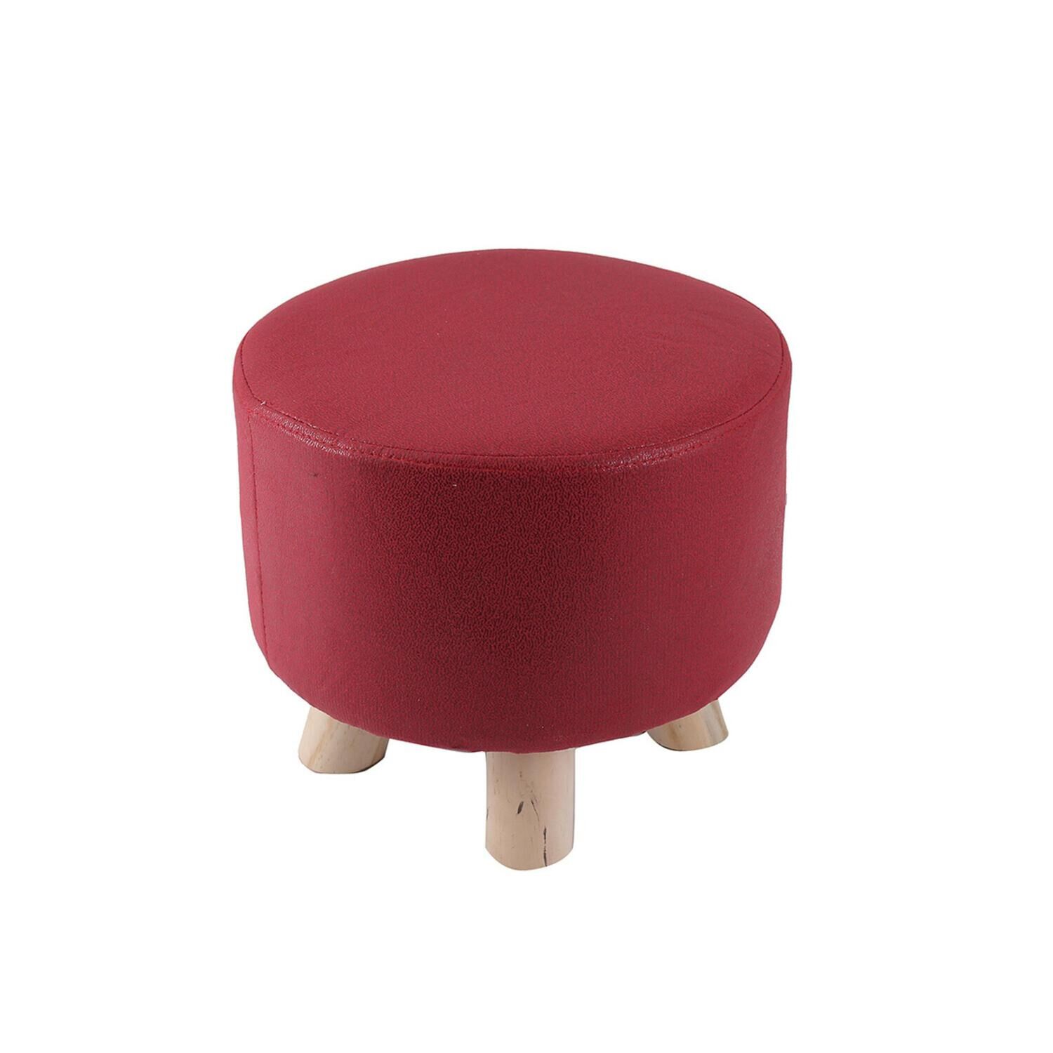 Mini Puff Redondo Tela Rojo image number 0.0