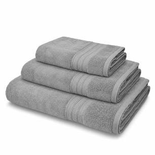 Juego Toallas De Ba&ntilde;o Gris Claro Azhome / 3 Toallas 90X170CM-74X140CM-50X80CM