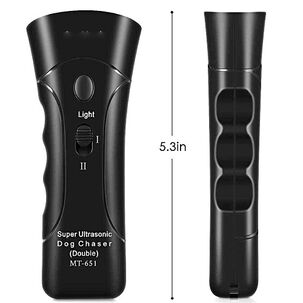 Espanta Perros Doble Bocina Potente De Entrenamiento Repelente Adiestrador Antiladridos Luz Led