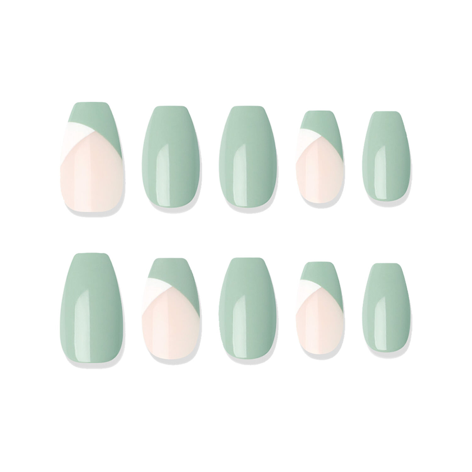 Muzmak - U&ntilde;as Press On Creamy Basil Coffin 36 U. image number 1.0