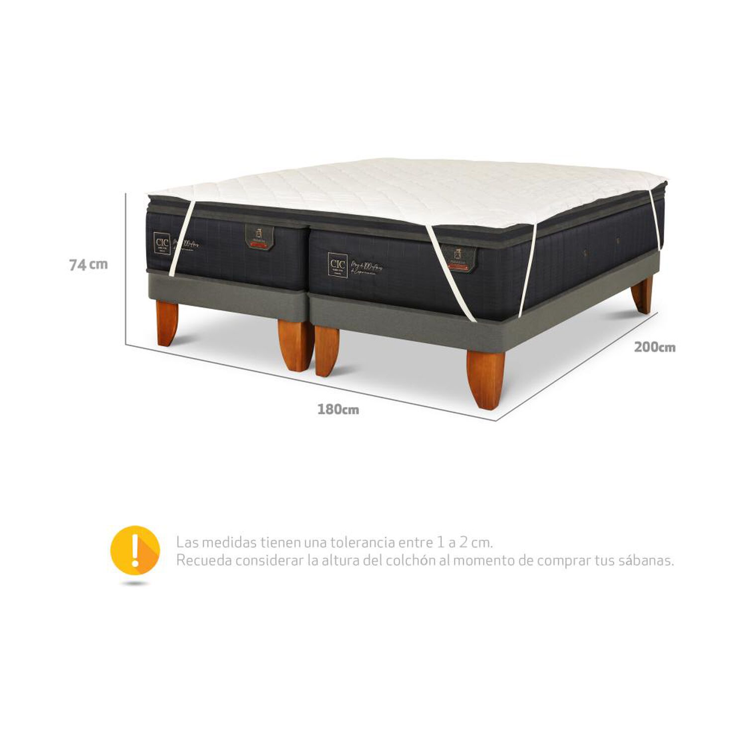 Duplex Cama Europea Cic Premium / King / Base Dividida image number 5.0