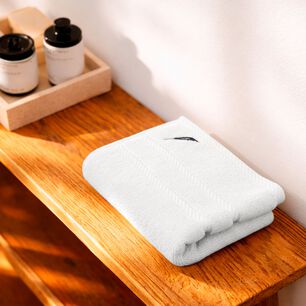 Toalla De Mano Nautica Signature Premium 100% Algod&oacute;n Blanca