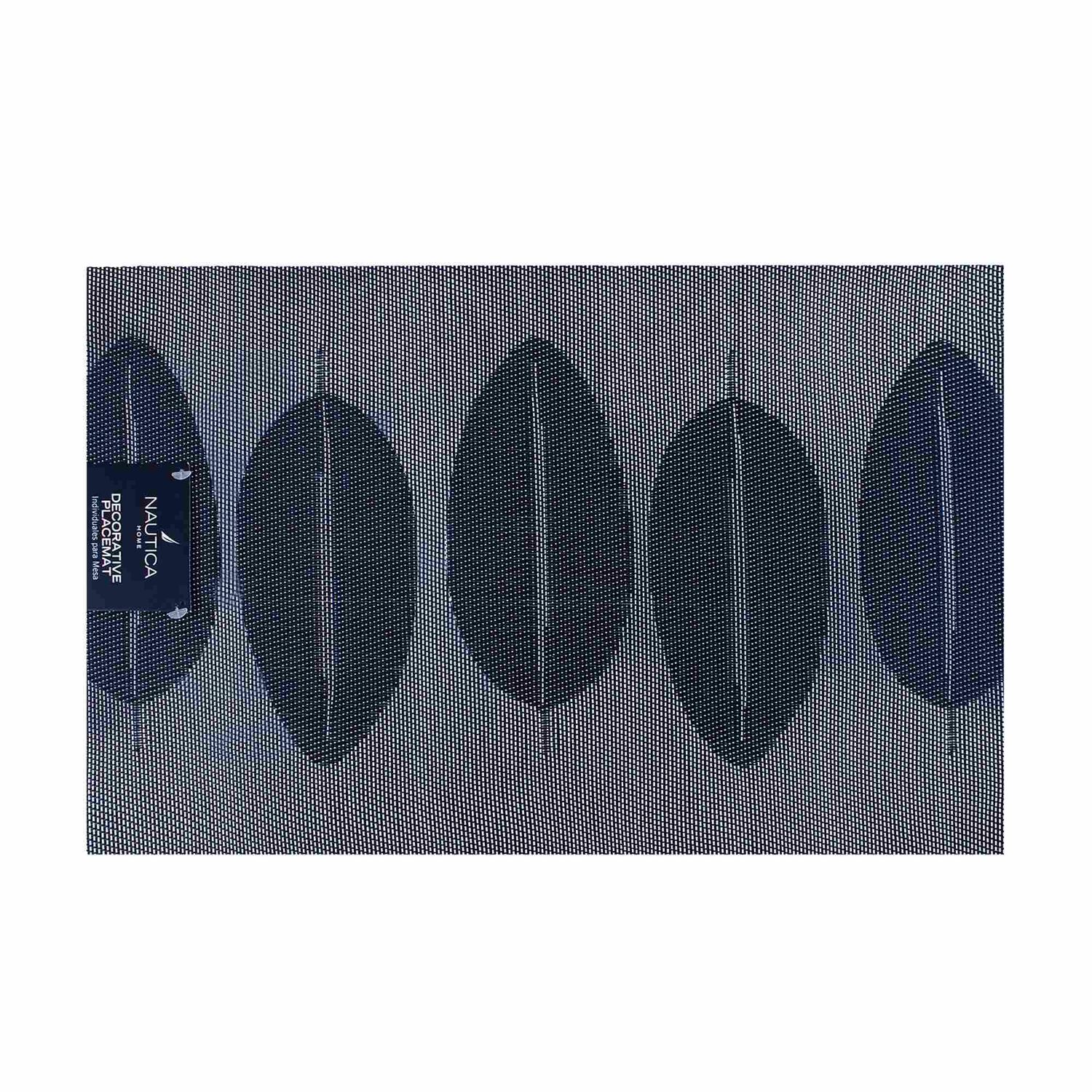 Individual De Mesa Nautica Home 45x30cm Reversible Hojas Azul image number 1.0