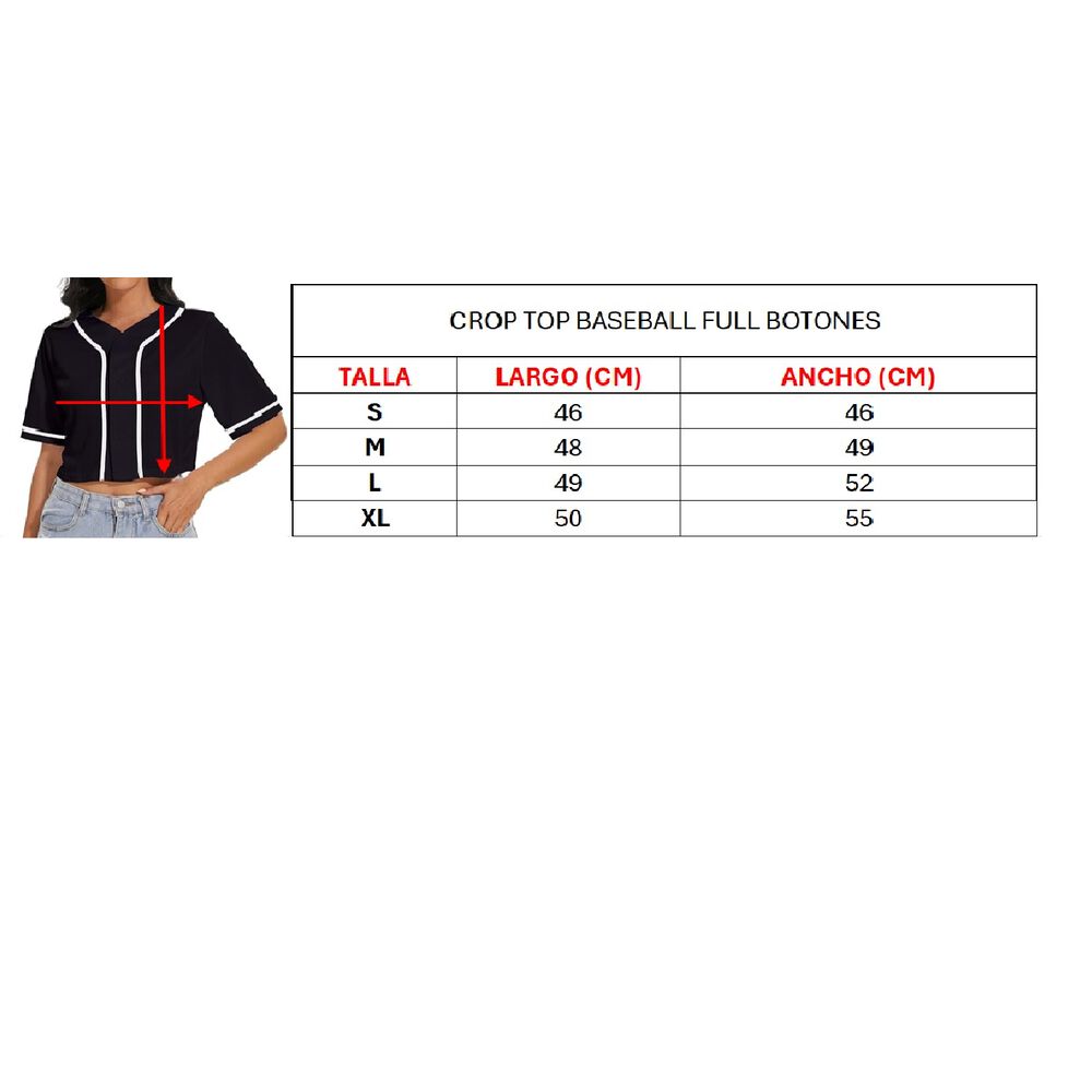 Camiseta De Beisbol Veneka 58 Crop Top image number 2.0