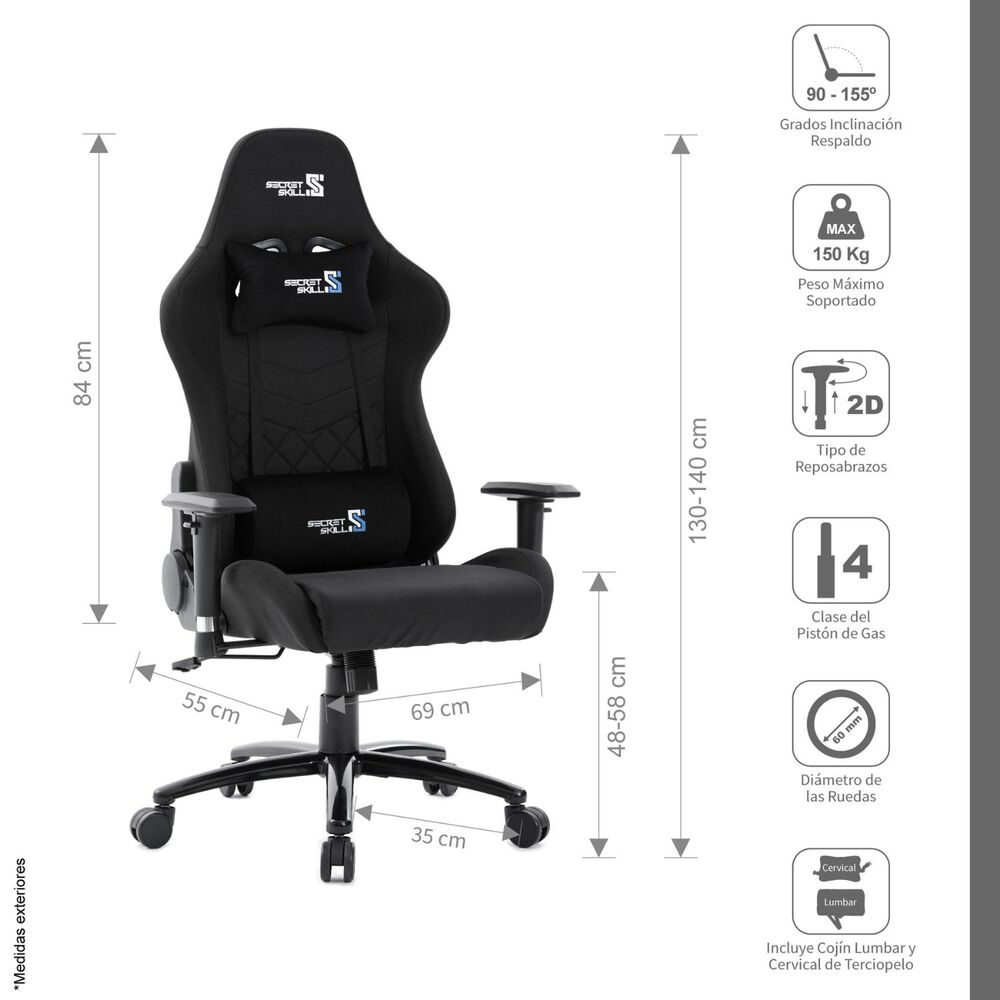 Silla Gamer Spy Black image number 1.0