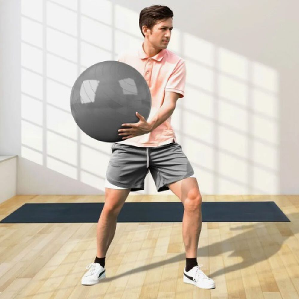 Short Gimnasio Con Licra Deportiva 2 En 1 Hombre Correr Gris Xl image number 2.0