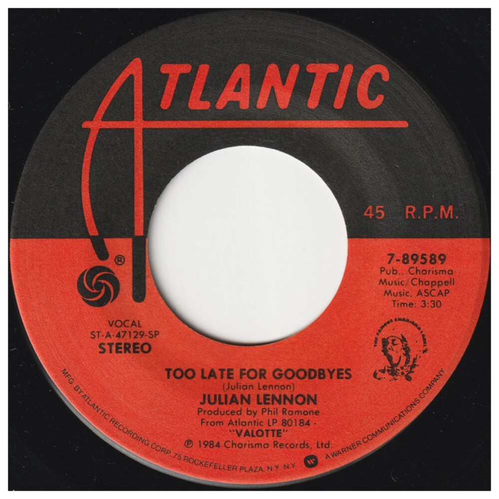 Julian Lennon - Too Late For Goodbyes | 7" Single Usado image number 1.0