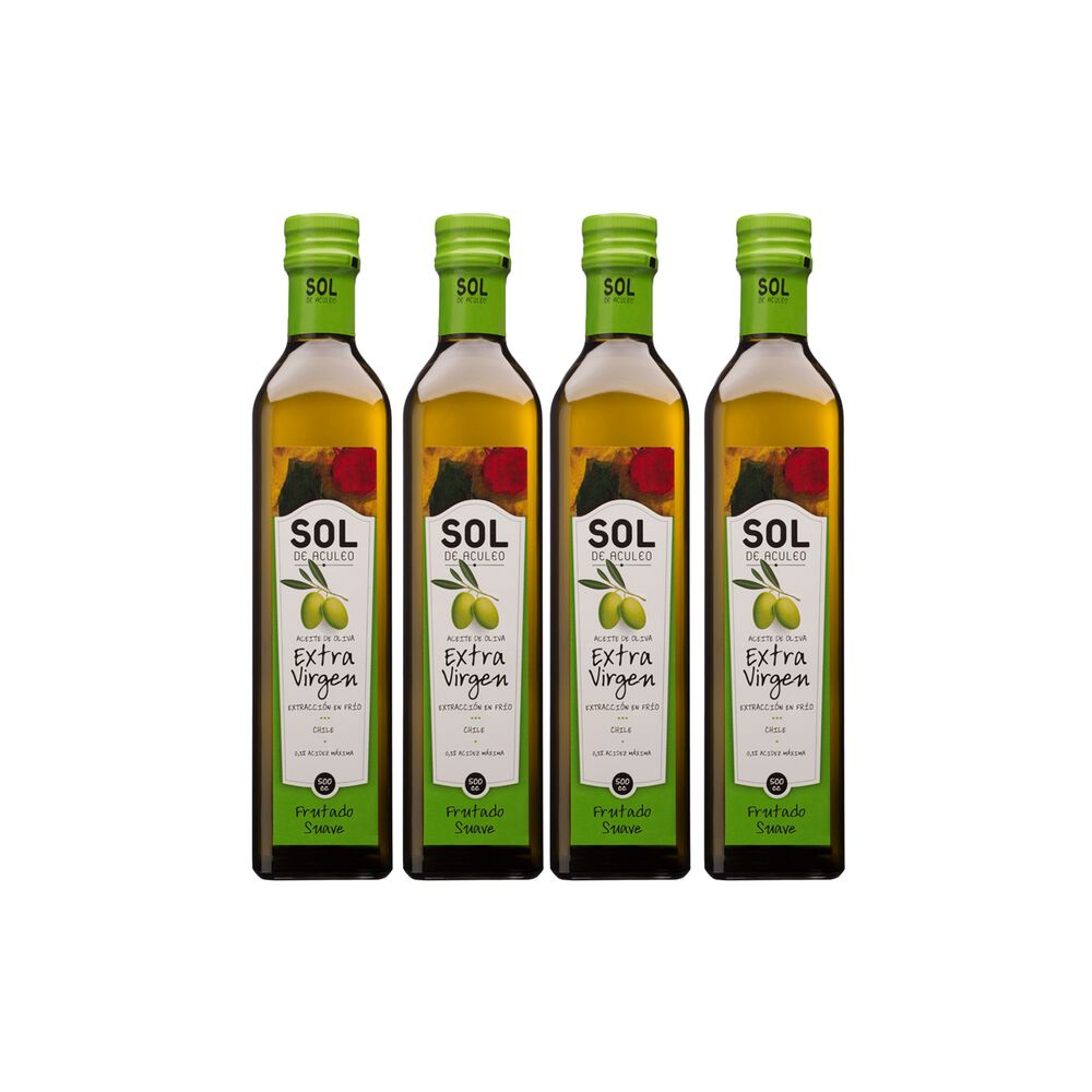 Aceite De Oliva Extra Virgen Sol Frutado Suave 4 X 500 Ml image number 0.0