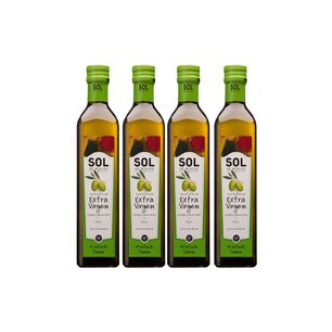 Aceite Oliva Extra Virgen Sol De Aculeo Frutado Suave 4 X 500 Ml