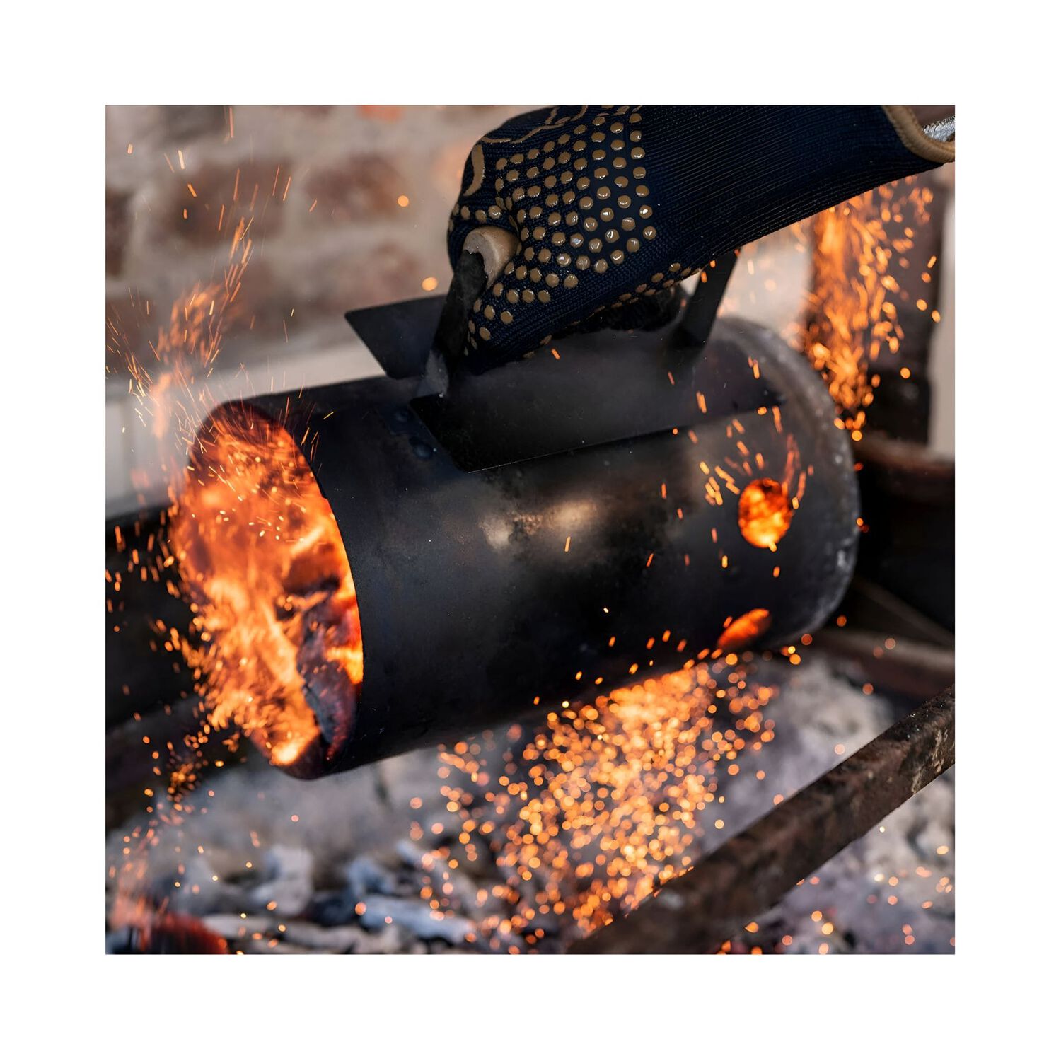 Chimenea De Acero Iniciador Fuego Carb&oacute;n R&aacute;pido Parrilla Wayu image number 5.0