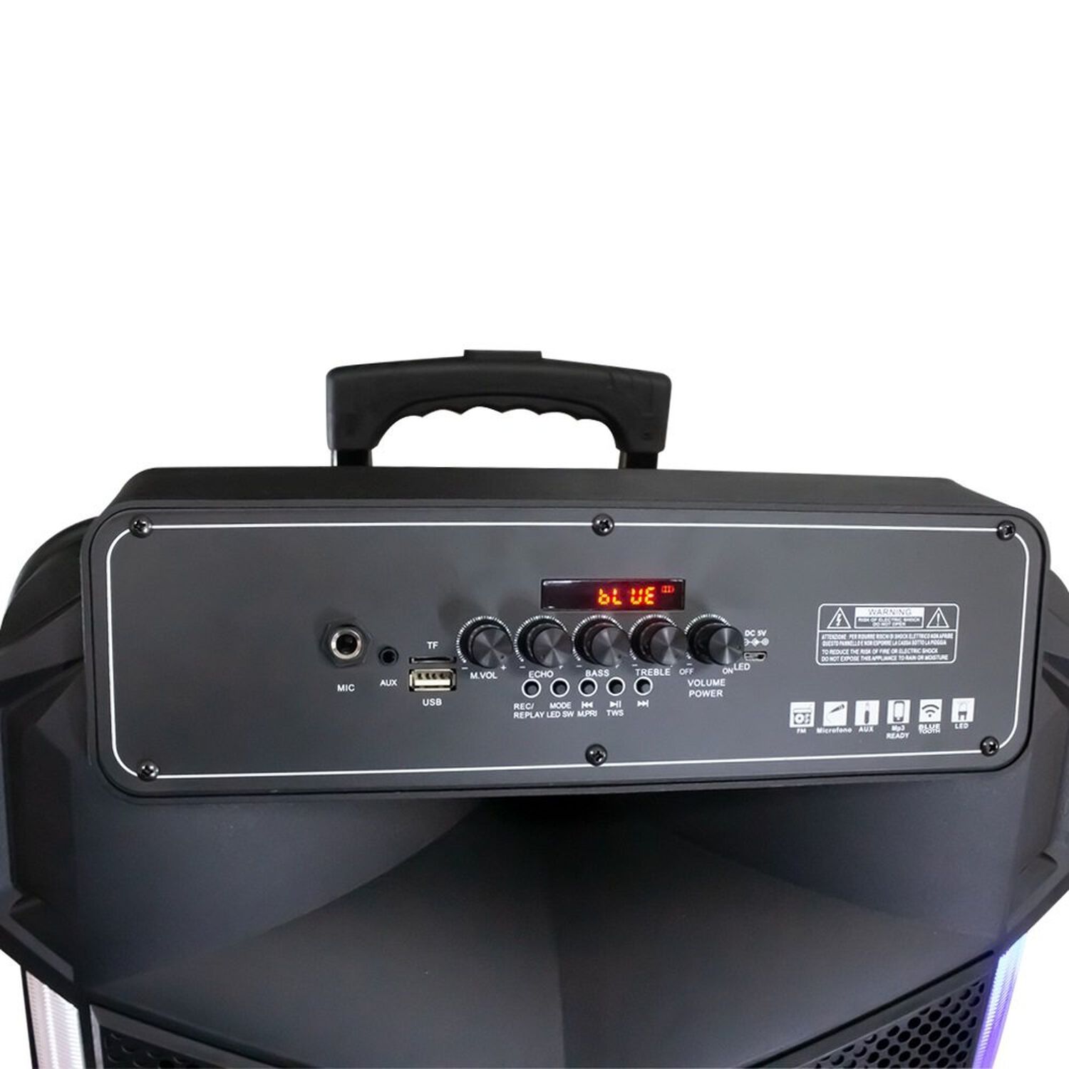 Parlante Karaoke 15 Rgb Recargable Micr&oacute;fono Bt15l Bluetooth image number 3.0