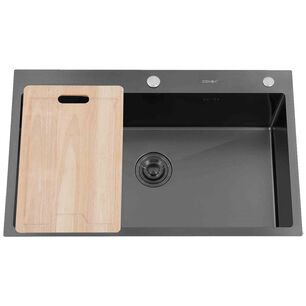 Lavaplatos Deluxe Sobre Cubierta Domsa Mds8050a-black Con/l 80x50x21cm (incluye Accesorios)