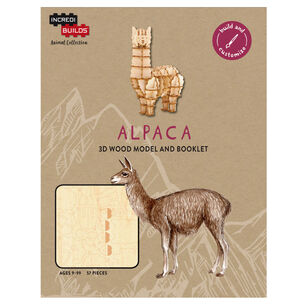 Animal Collection Alpaca Libro Y Modelo Para Armar En Madera