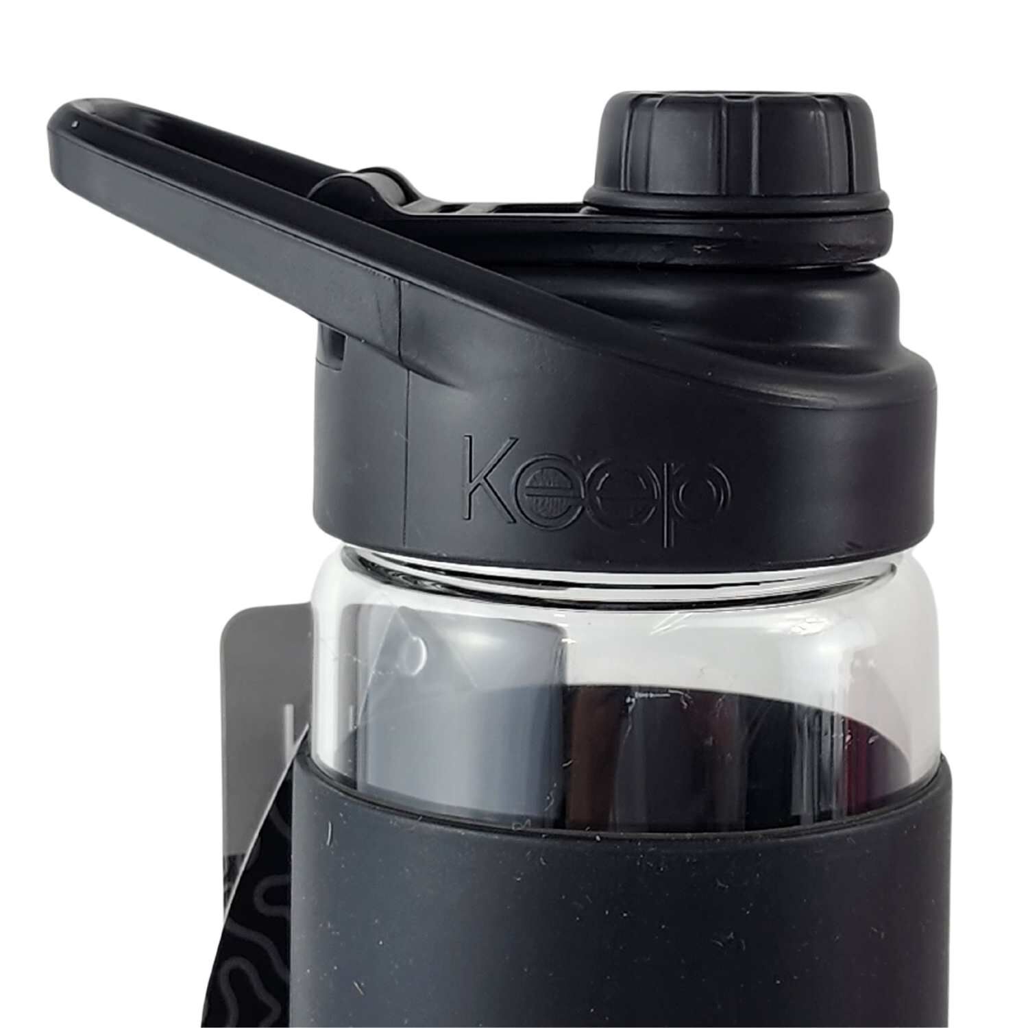 Botella Keep 470ml Vidrio Protector Agua Deportes Outdoor Negro image number 4.0