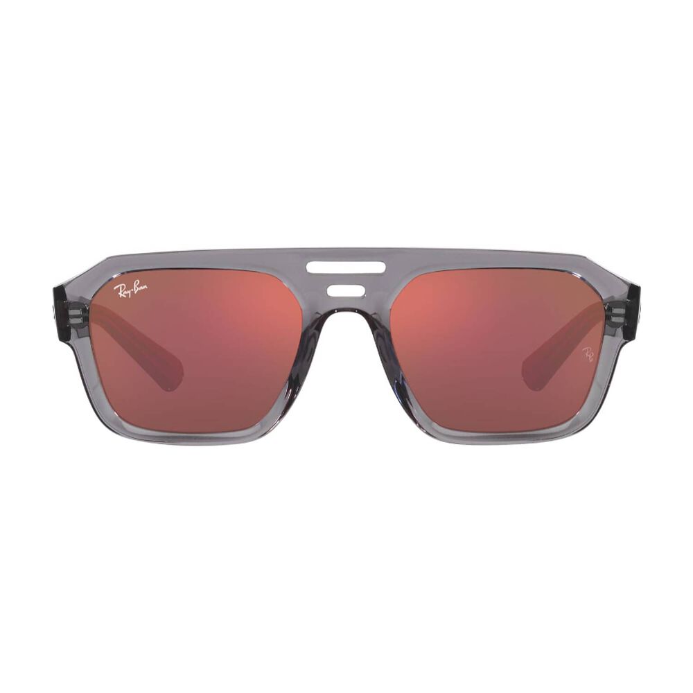 Lentes De Sol Corrigan Transparent Gray Espejados Bio-based Sustentable Ray-ban image number 0.0