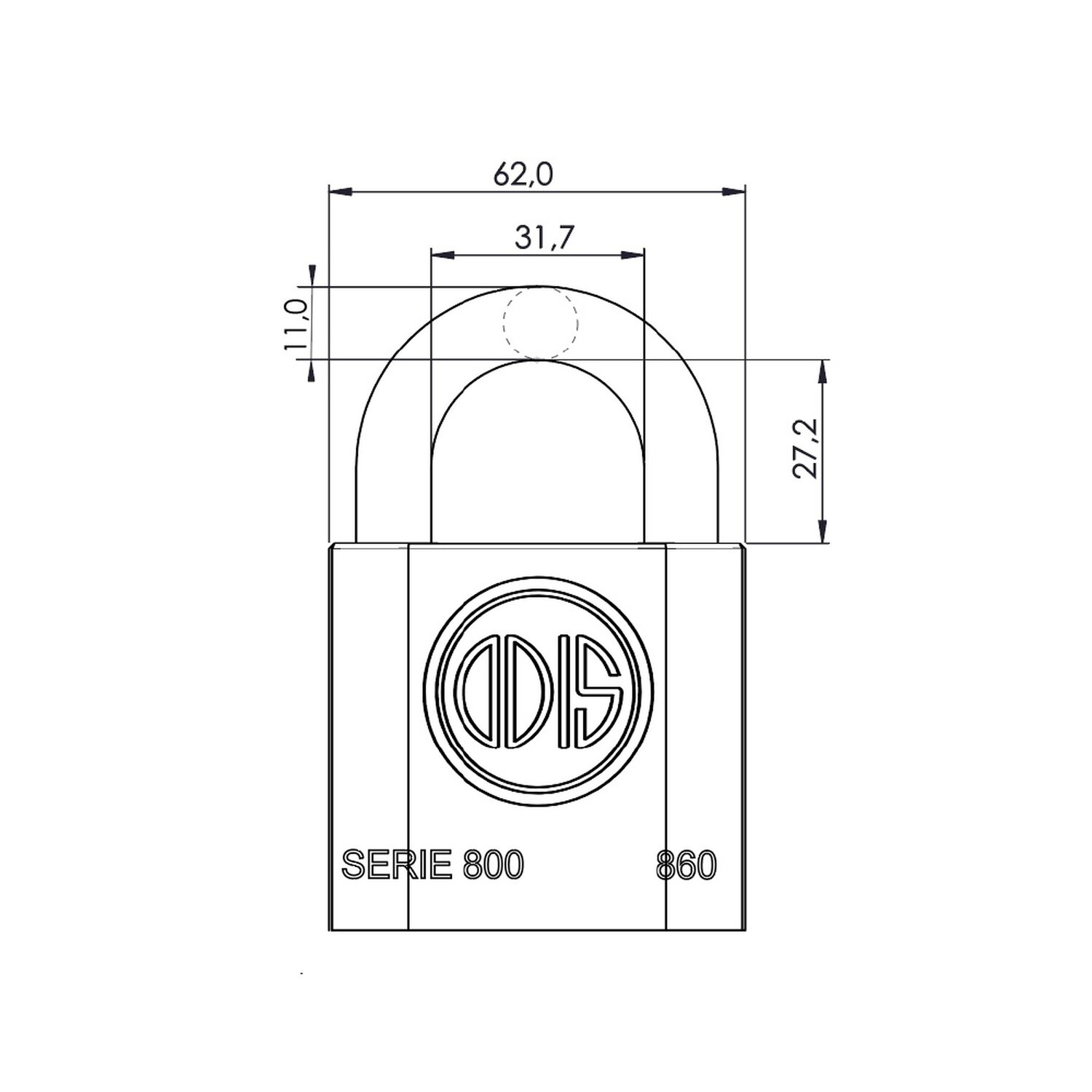 Candado Odis 860 60mm image number 2.0