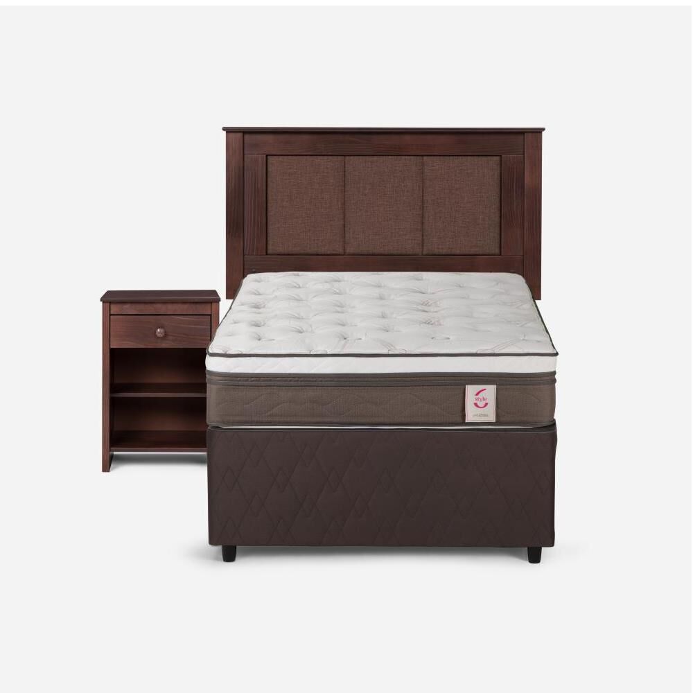 Cama Nido Rosen New Style 6 / 1.5 Plazas / Base Normal + Set De Maderas image number 0.0