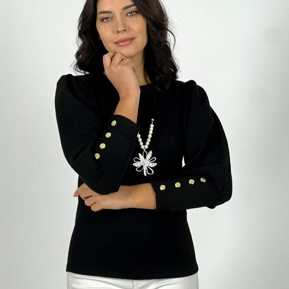 Polera Lanilla Manga Princesa image number 3.0
