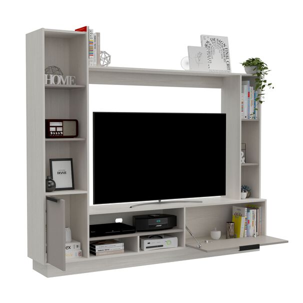Centro De Entretenimiento Tv 60" Gris 176.8x202x35 Cm