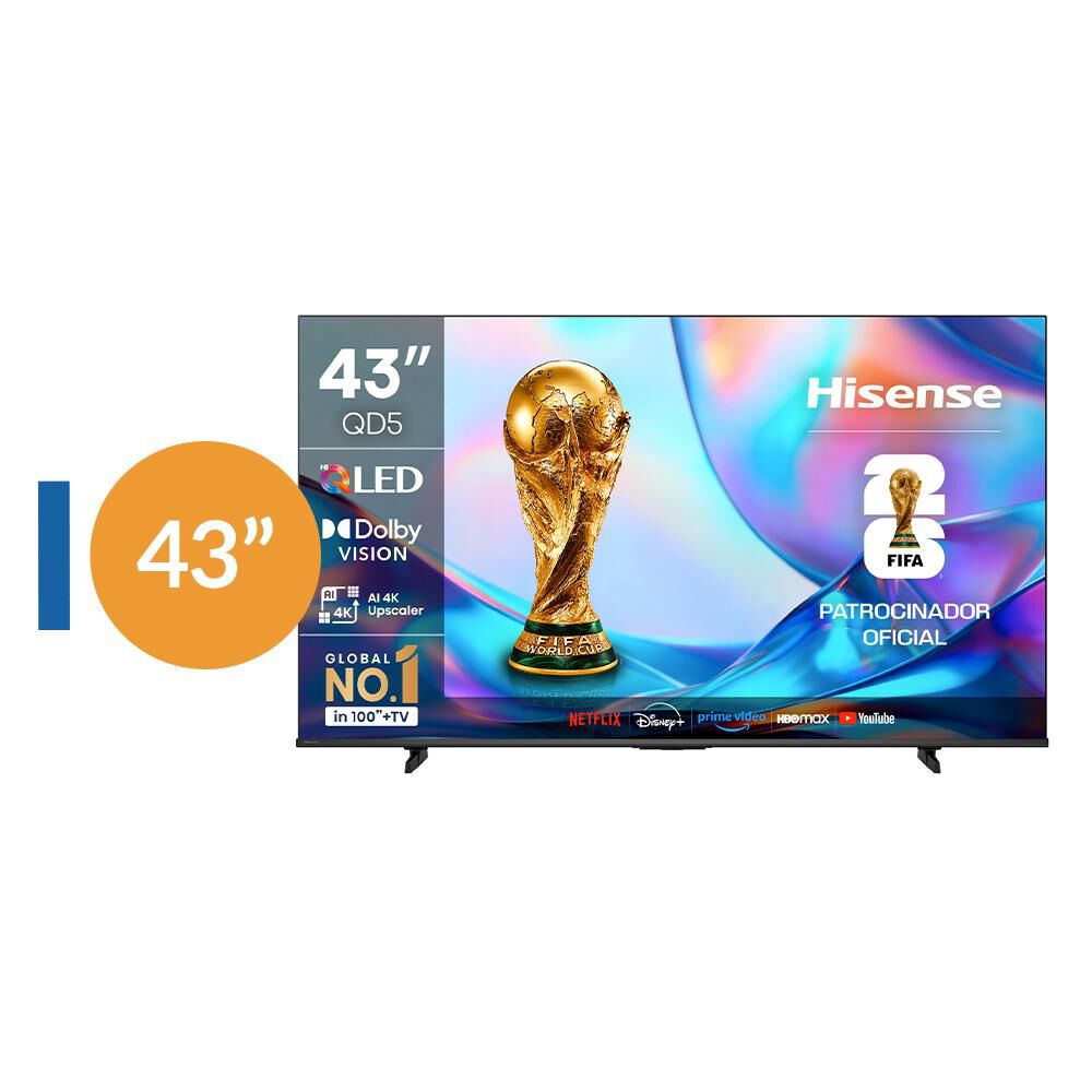 Qled 43" Hisense 43QD5SV / Ultra HD 4K / Smart TV