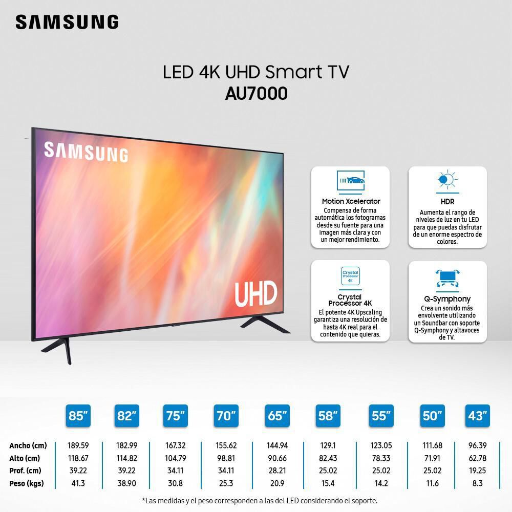 Led 75" Samsung AU7000 / Ultra HD 4K / Smart TV image number 6.0