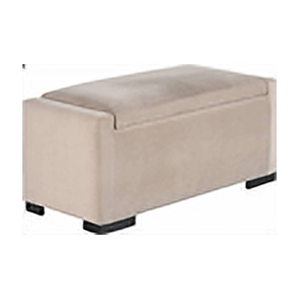 Banqueta Con Ba&uacute;l Leyzy Beige Felpa 40x55x105 Cm M&aacute;xima Design image number 1.0