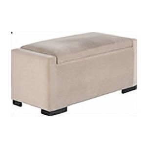 Banqueta Con Ba&uacute;l Leyzy Beige Felpa 40x55x105 Cm M&aacute;xima Design